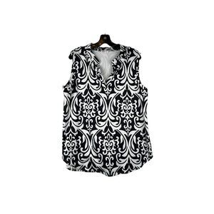 Halife V-neck Floral Tunic Sleeveless Tank XL